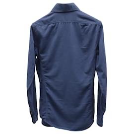 Tom Ford-Tom Ford Shirt with Pockets in Blue Cotton-Blue