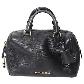 Michael Kors Kirby XS Satchel Bag in Black Leather Black