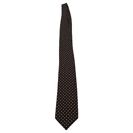 Gravata de bolinhas Tom Ford em seda preta Preto