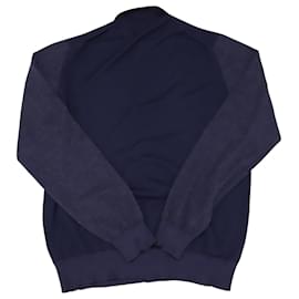 Lanvin-Lanvin Langarmhemd aus marineblauer Wolle-Blau
