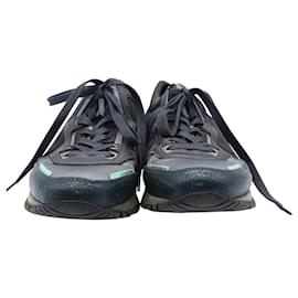 Lanvin-Lanvin Sneakers avec détails réfléchissants en synthétique gris-Gris
