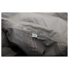 Bottega Veneta-Bottega Veneta Mandarin Collar Jacket in Beige Cotton-Beige