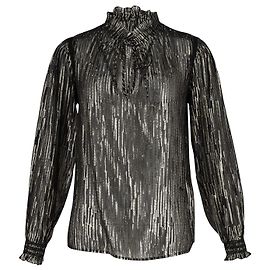 Camicia Ba&sh Paillettes in Viscosa Nera Nero
