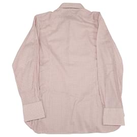 Tom Ford-Camisa de botões Gingham Tom Ford em algodão rosa-Rosa