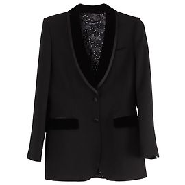 Dolce & Gabbana Single-Breasted Smoking Jacket in Black Virgin Wool Black
