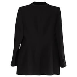 Dolce & Gabbana-Dolce & Gabbana Single-Breasted Smoking Jacket in Black Virgin Wool-Black