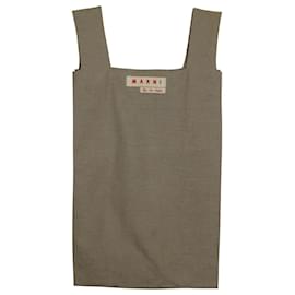 Marni-Marni Button Verzierte Einkaufstasche aus beigem Polyester-Andere