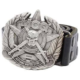 Autre Marque-MCQ Alexander McQueen Skull Autumn Winter 07/08 Belt in black leather-Black