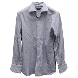 Tom Ford-Dress Shirt blue and white tom ford-Blue