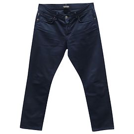 Pantaloni Chino Tom Ford taglio dritto in cotone blu navy Blu Blu navy