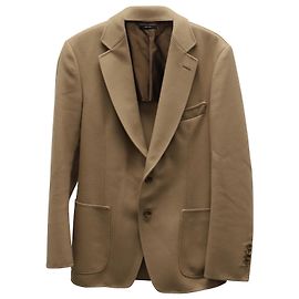 Tom Ford O'Connor Slim Fit Unstructured Blazer in Camel Wool Other Yellow