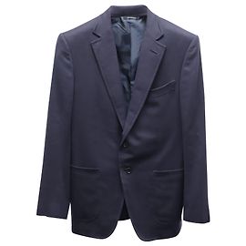 Tom Ford Single Breasted Blazer in Navy Blue Wool Blue Navy blue