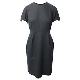 Acne Studios Etuikleid aus schwarzer Viskose Schwarz