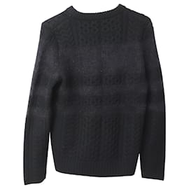 Givenchy-Givenchy Cable Knit Sweater in Grey Mohair-Grey