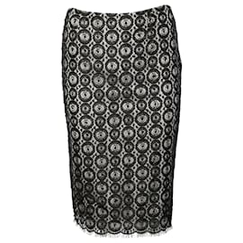 Diane Von Furstenberg-DVF Misty Beaded Midi Skirt in Black Nylon-Other