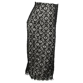 Diane Von Furstenberg-DVF Misty Beaded Midi Skirt in Black Nylon-Other