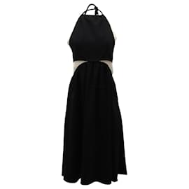 Proenza Schouler-Proenza Schouler Crepe Halter Midi Dress in Black Triacetate -Black