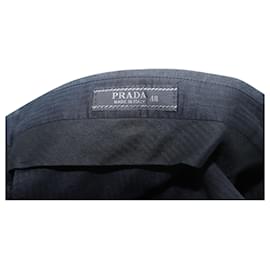 Prada-Pantalón de hombre Prada en mezcla de lana gris-Gris
