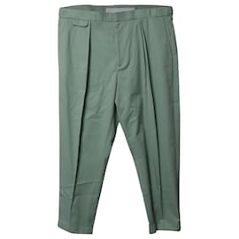 Equipment-Equipment Unisex Relaxed Trousers in Green Lyocell-Green