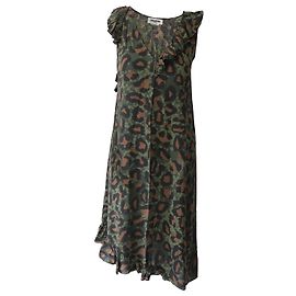 Zadig & Voltaire Robe Rebelle Leo en Viscose Verte Vert