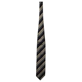 Ermenegildo Zegna-Ermenegildo Zegna Striped Necktie in Multicolor Silk-Other,Python print