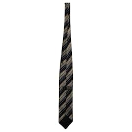 Ermenegildo Zegna-Ermenegildo Zegna Gestreifte Krawatte aus mehrfarbiger Seide-Mehrfarben