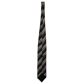 Ermenegildo Zegna-Ermenegildo Zegna Striped Necktie in Multicolor Silk-Other,Python print