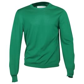 Maison Martin Margiela-Maison Martin Margiela Elbow-Patch Sweater in Green Cotton-Green