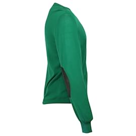 Maison Martin Margiela-Maison Martin Margiela Elbow-Patch Sweater in Green Cotton-Green
