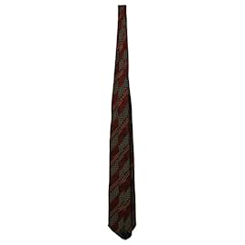 Ermenegildo Zegna-Ermenegildo Zegna Gestreifte Krawatte aus mehrfarbiger Seide-Mehrfarben