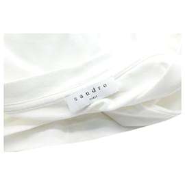 Sandro-Sandro Hero Crewneck T-shirt in White Cotton-White