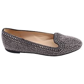 Ballerine Valentino con borchie in pelle nera Nero