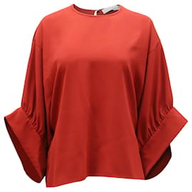 Iro-Iro Cachica Blouse in Red Polyester-Red