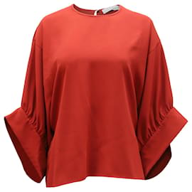 Iro-Iro Cachica Bluse aus rotem Polyester-Rot