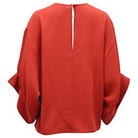 Iro-Iro Cachica Bluse aus rotem Polyester-Rot
