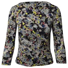 Erdem-Top floreale a maniche lunghe Erdem in maglia jersey multicolore-Altro