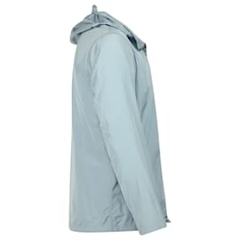 Jil Sander-Jil Sander Hooded Windbreaker Jacket in Light Blue Polyester-Blue,Light blue