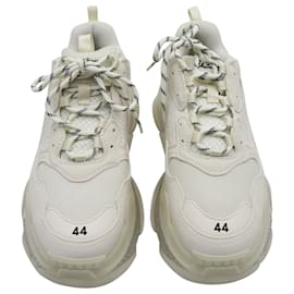 Balenciaga-Balenciaga Triple S Clear Sole Sneaker in Off-White Polyurethane-White