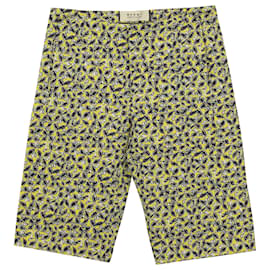 Marni-Marni bedruckte City-Shorts aus gelbem Leinen-Andere