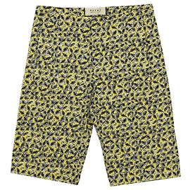 Marni Printed City Shorts in Yellow Linen Other
