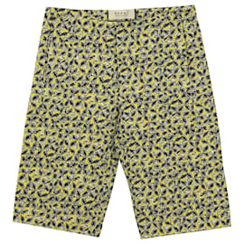 Marni-Marni Printed City Shorts in Yellow Linen-Other