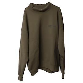 Fear of God-Fear of God Essentials Sweatshirt mit Stehkragen aus khakifarbener Baumwolle-Grün,Khaki