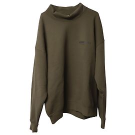 Sudadera con cuello simulado Essentials de Fear of God en algodón caqui Verde Caqui