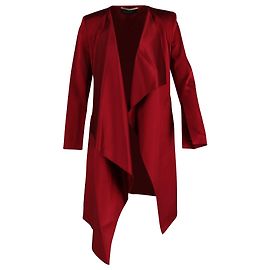 Cappotto Roland Mouret Studham Waterfall in acetato rosso bordeaux Rosso Bordò