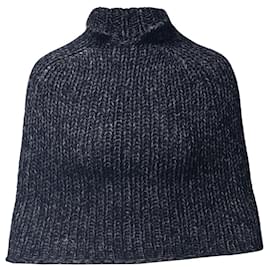 Alexander Wang-Alexander Wang Knit Cape in Black Wool-Black