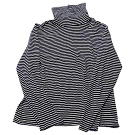 Maison Martin Margiela-Maison Martin Margiela Striped Tutrle Neck Long sleeves Shirt in Blue and White Cotton-Multiple colors