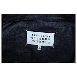 Maison Martin Margiela-Maison Martin Margiela Contrasted Denim Shirt in Navy Blue Cotton-Navy blue