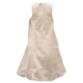 Stella Mc Cartney-Stella McCartney Ärmelloses Kleid mit Reißverschluss vorne aus weißer Baumwolle-Weiß