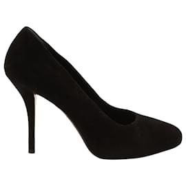 Balenciaga-Zapatos de Salón Balenciaga con Tacón Alto en Ante Negro-Negro