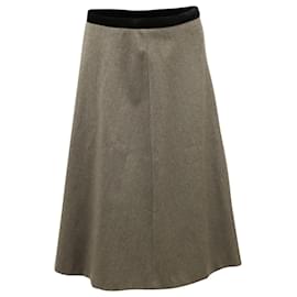 Joseph-Joseph A-line Skirt in Grey Virgin Wool-Grey